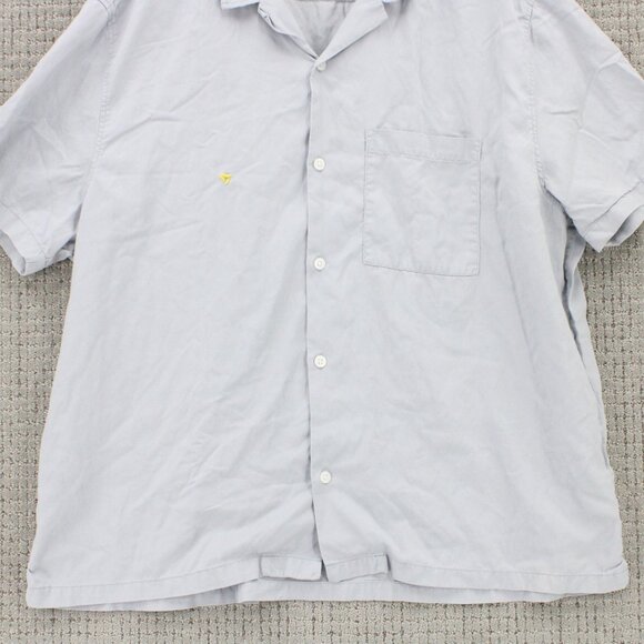 H&M Shirt Mens 2XL Light Blue Button Down Short Sleeve Casual Collared Regular - Picture 4 of 9
